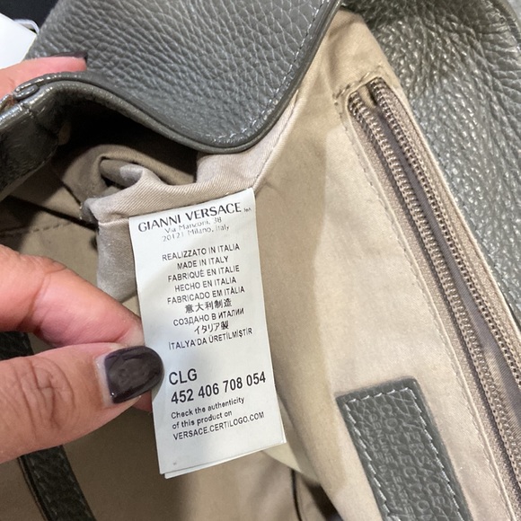 Versace Collection La Medusa Leather Crossbody Shoulder Bag - Picture 8 of 11